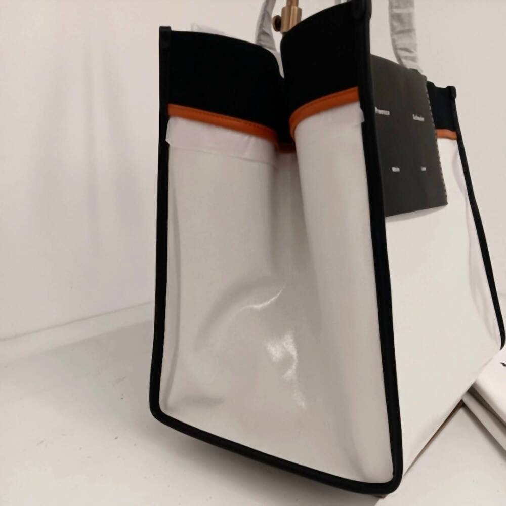 NEW PROENZA SCHOULER WHITE LABEL women's xl morris coated canvas tote crimson ba - Picture 3 of 3